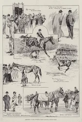 Croquis au Liverpool Grand National Steeplechase